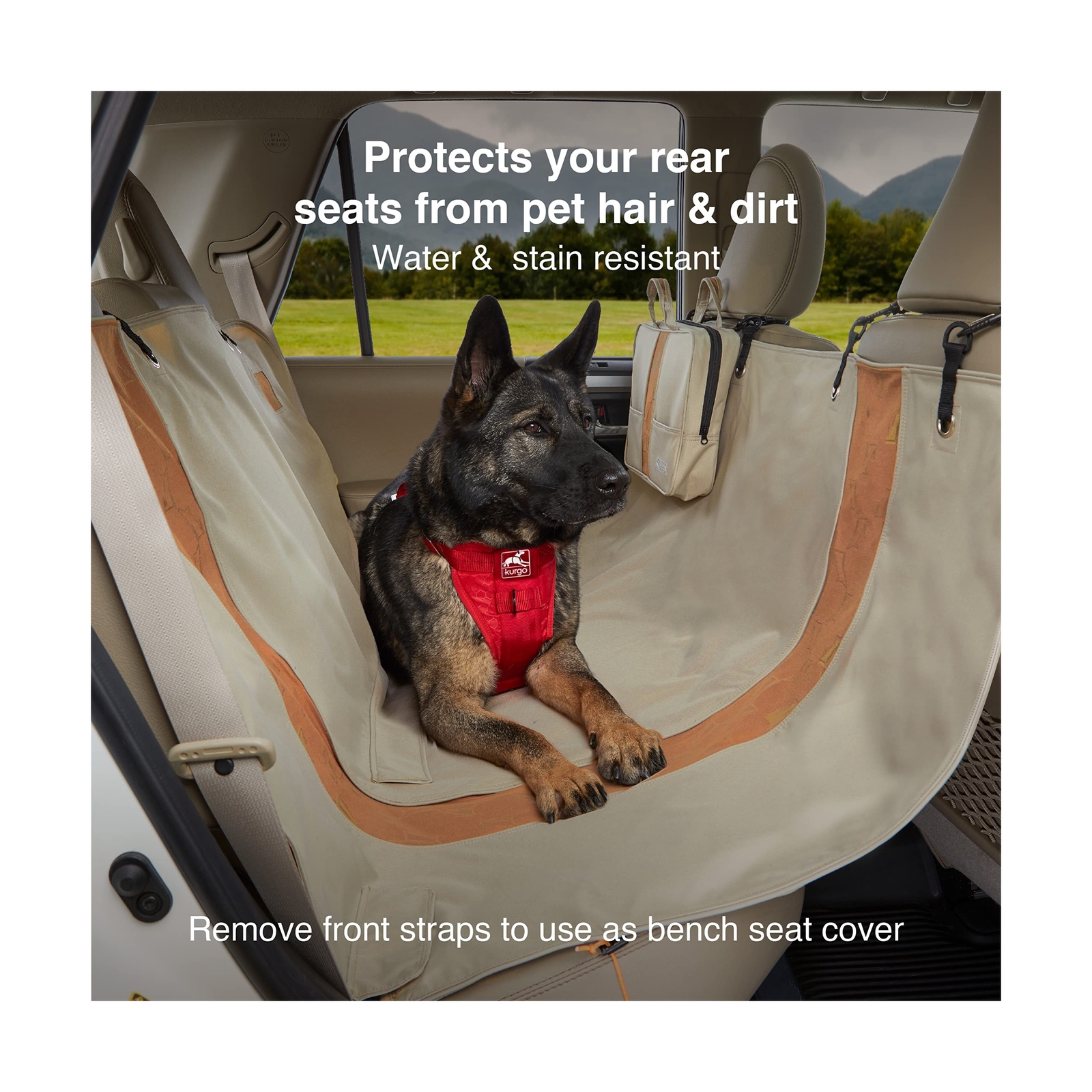 Kurgo Wander Hammock Cover, Dog Car Seat Protector, Durable Scratch