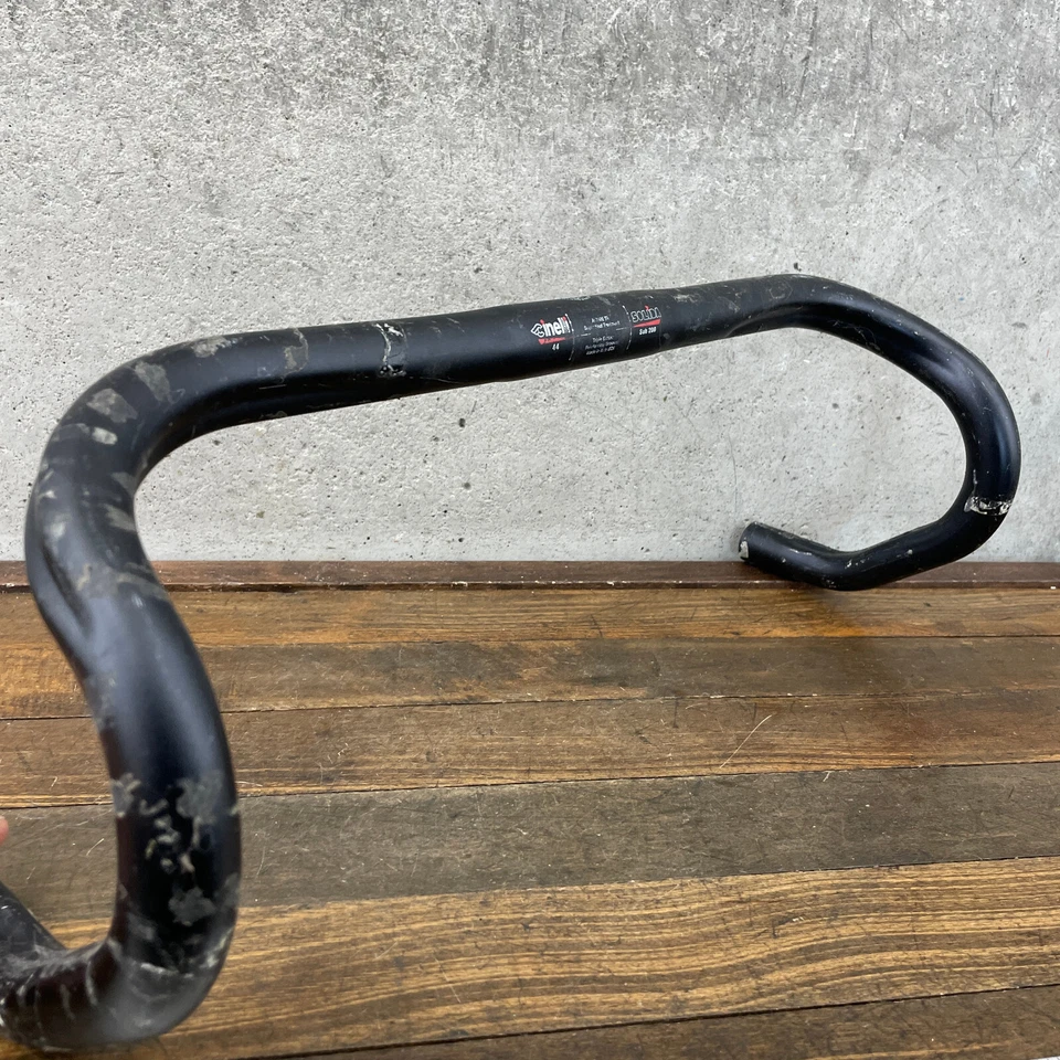 Manillar Vintage Cinelli Solida Sub 200 26 Ergo Aero 44 cm 440 Barra Drop Negro Foto 3 de 4