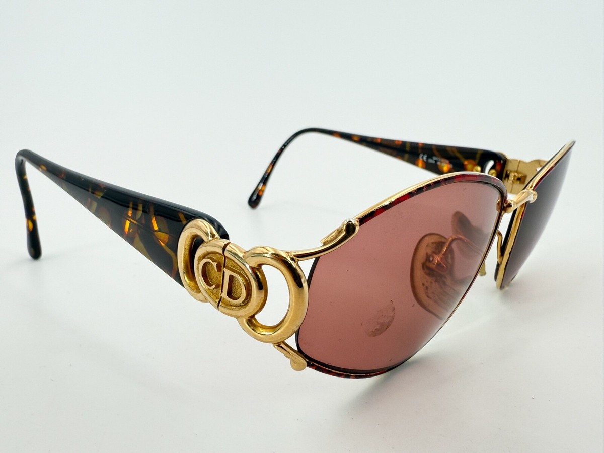 小物 Dior Vintage Logo Gold frame sunglasses Christian Dior Vintage Sunglasses Frame Only 2256 80 Purple