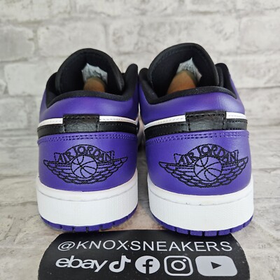 Air Jordan 1 Low Court Purple White 2020 553558-500 Men's Size