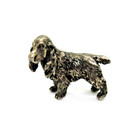 Noble miniature en argent 835 cocker épagneul chien animal Italie vintage vitrine