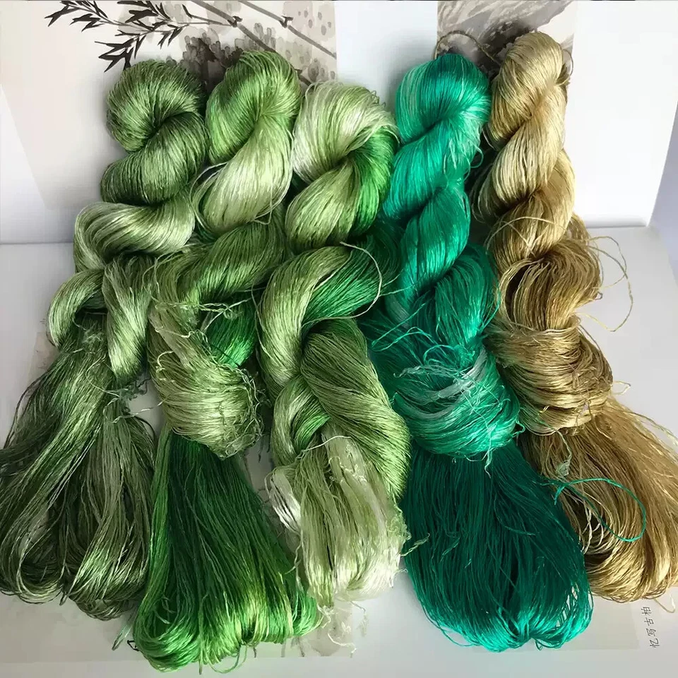 Gradient Colors 100%mulberry silk,hand-dyed embroidery silk floss/thread 1bundle - Image 3 of 4
