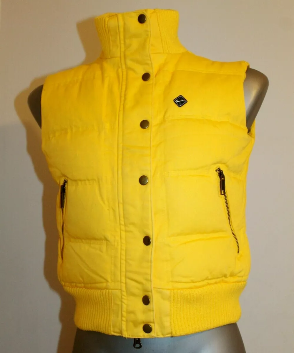 Chaleco para mujer NIKE Trail Runners algod n pulido amarillo aislado talla XS