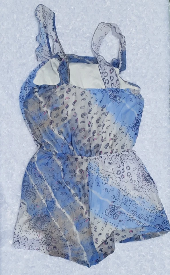 Vera Wang Princess Juniors Correa con Volantes Mameluco Transparente Talla Pequeña Foto 4 de 4