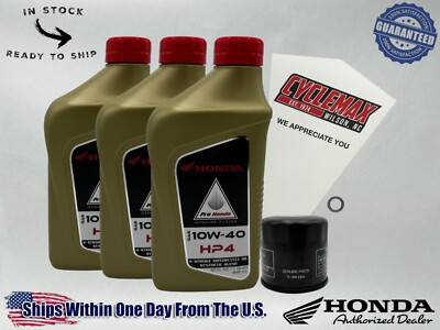 Cyclemax Semi-Synthetic HP4 Oil Change Kit fits 2023-2025 Honda SCL500