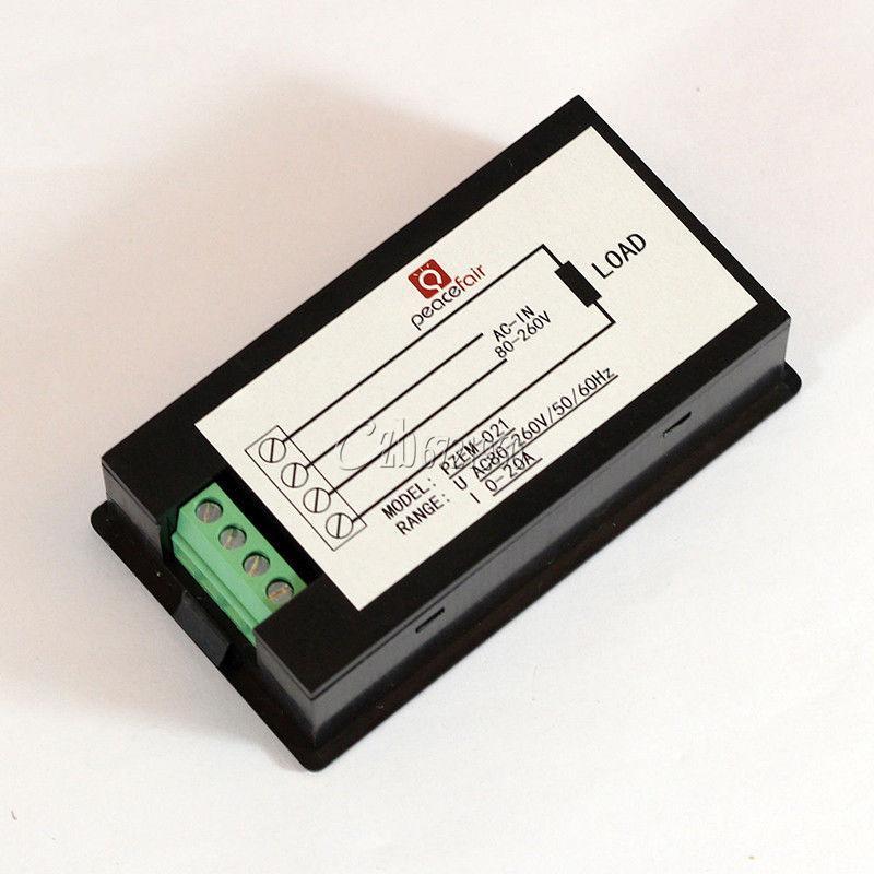 20A AC Digital LCD Panel Meter Monitor Power Energy Voltmeter Ammeter