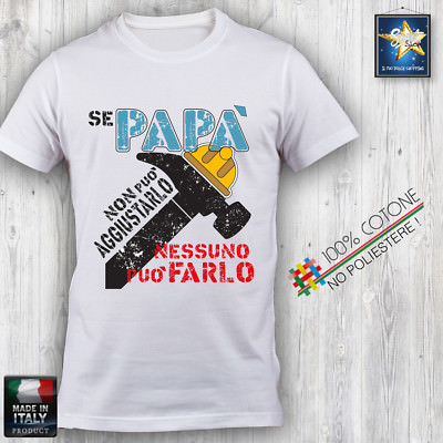 Herren T-Shirt Shirt PAPA REPARIERT ALLES WORK NIEMAND KANN ES Vatertag 