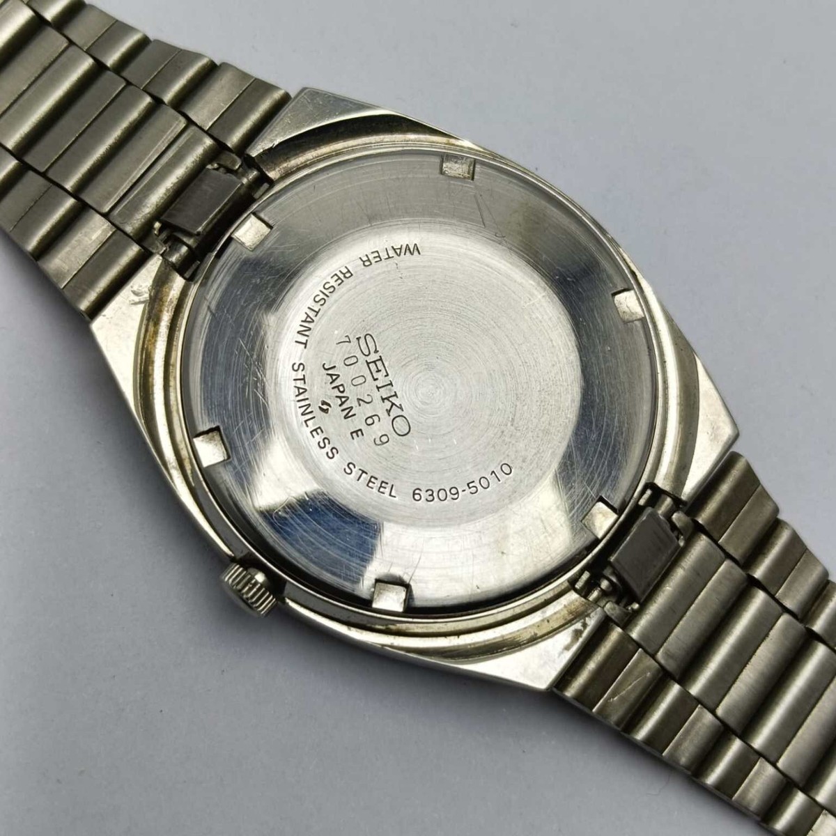 SEIKO アンティーク 自動巻 腕時計6309-5010 テレビダイヤル Seiko Automatic 6309-5010 Day/Date Gray Dial Vintage Men's Watch