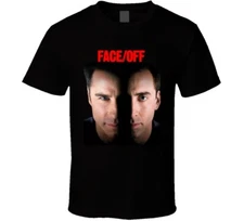 Face Off Travolta Cage Retro 90's Action Movie T Shirt