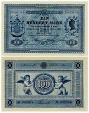Reichsbanknote, 100 Mark,&nbsp; Hundert Mark, 1876, Reproduktion