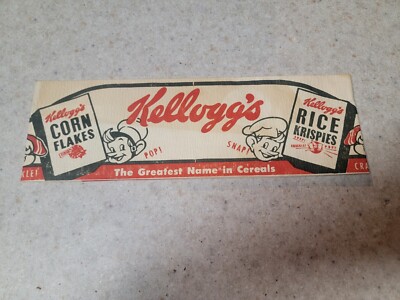 1957 Kellogg's Corn Flakes / Rice Krispies Advertising Paper Hat Vintage 