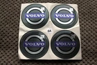 Rare VOLVO 60mm Alloy Wheel Center Cap Cover Logo Sticker Set