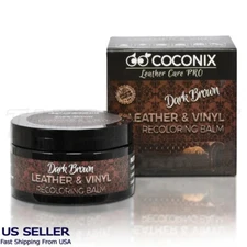 Coconix LRB2MB Dark Brown Leather & Vinyl Recoloring Balm for Repair & Restore