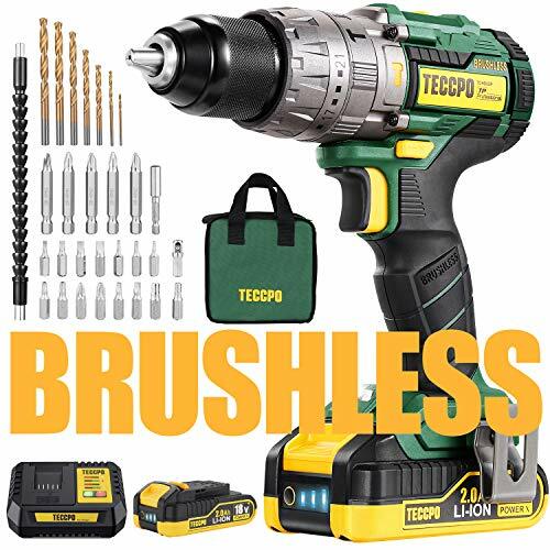 Trapano Avvitatore Batteria, TECCPO Brushless 60Nm Trapano a