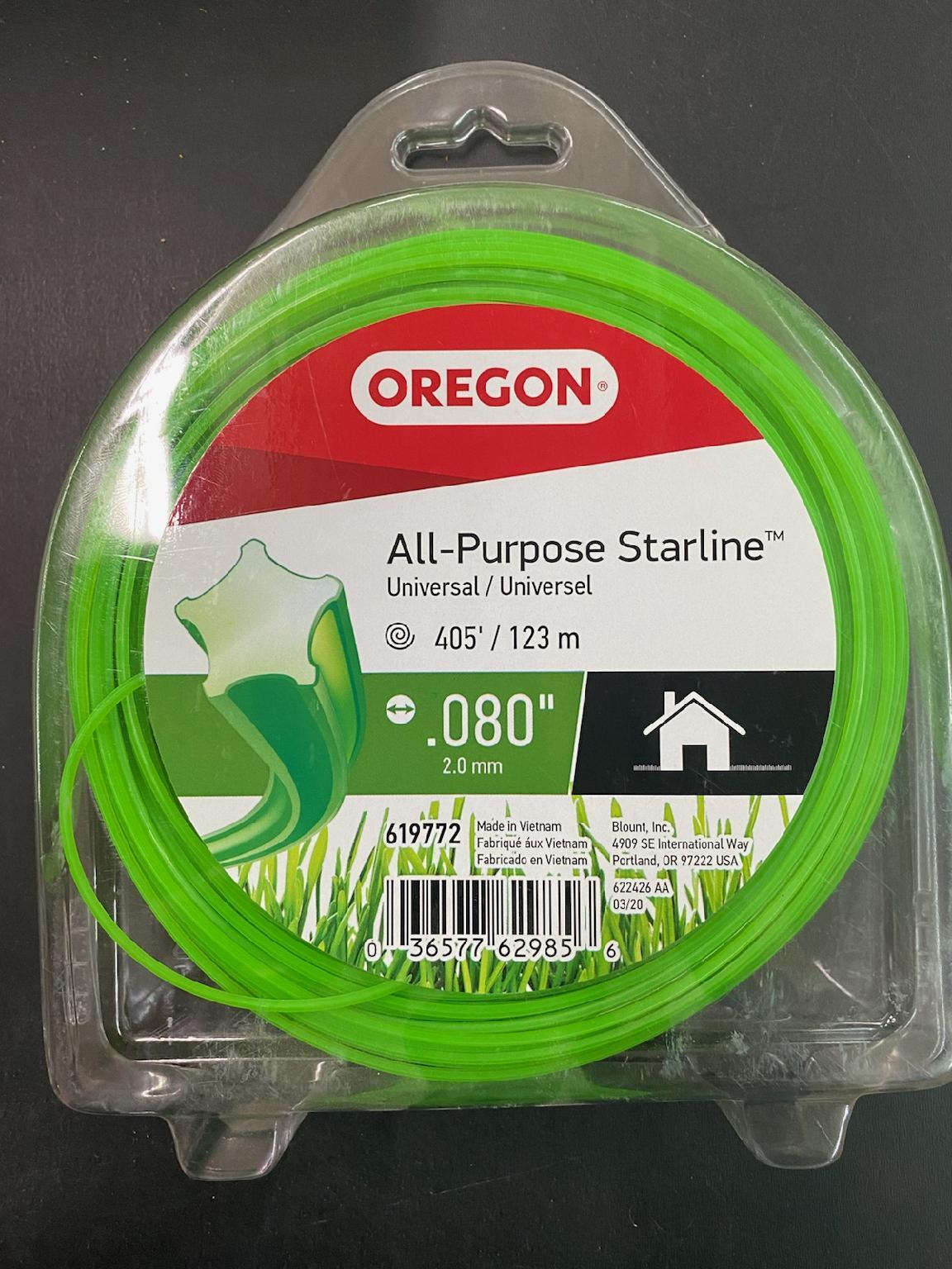 OREGON WEEDEATER TRIMMER LINE .080X405FT STAR-LINE FIVE STAR CUTTING EDGE6961205