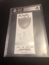 BECKETT Adam Vinatieri Auto NFL Scoring Points Record Signed Ticket 10/28/18 002