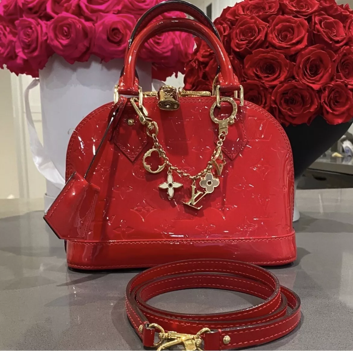 Louis-Vuitton-Monogram-Vernis-Alma-BB-2Way-Bag-Red-M91606 – dct-ep_vintage  luxury Store