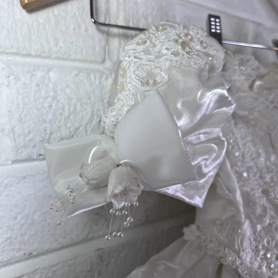 Vintage LIDA California White Lace Pearl Pageant Formal Girls Size 1 Full Circle - Image 4 of 4