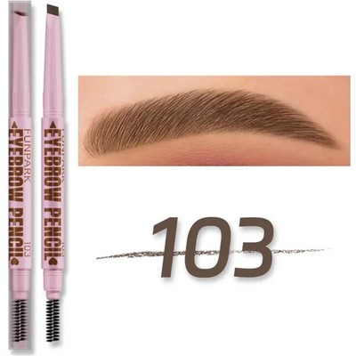 1pc 2in1 Waterproof Eyebrow Pencil with Brush Long Lasting Makeup Pen - NEW