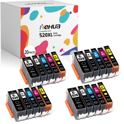 20x für Canon Patronen PGI 520 CLI 521 XL Pixma MP620 MP630 MP540 MP550 MP560