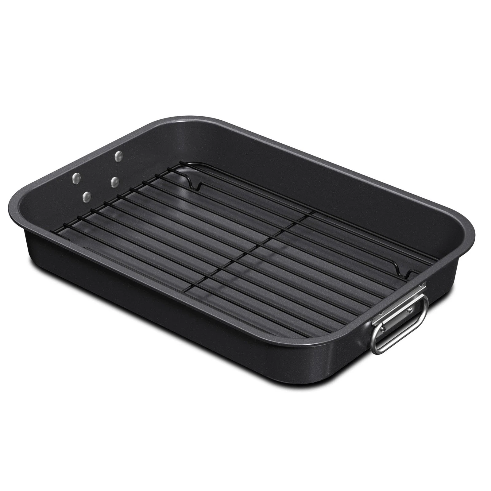 Roasting Pan with Rack, 15 Inch Deep Roasting Pan, Deep Lasagna Pan for BBQ V...