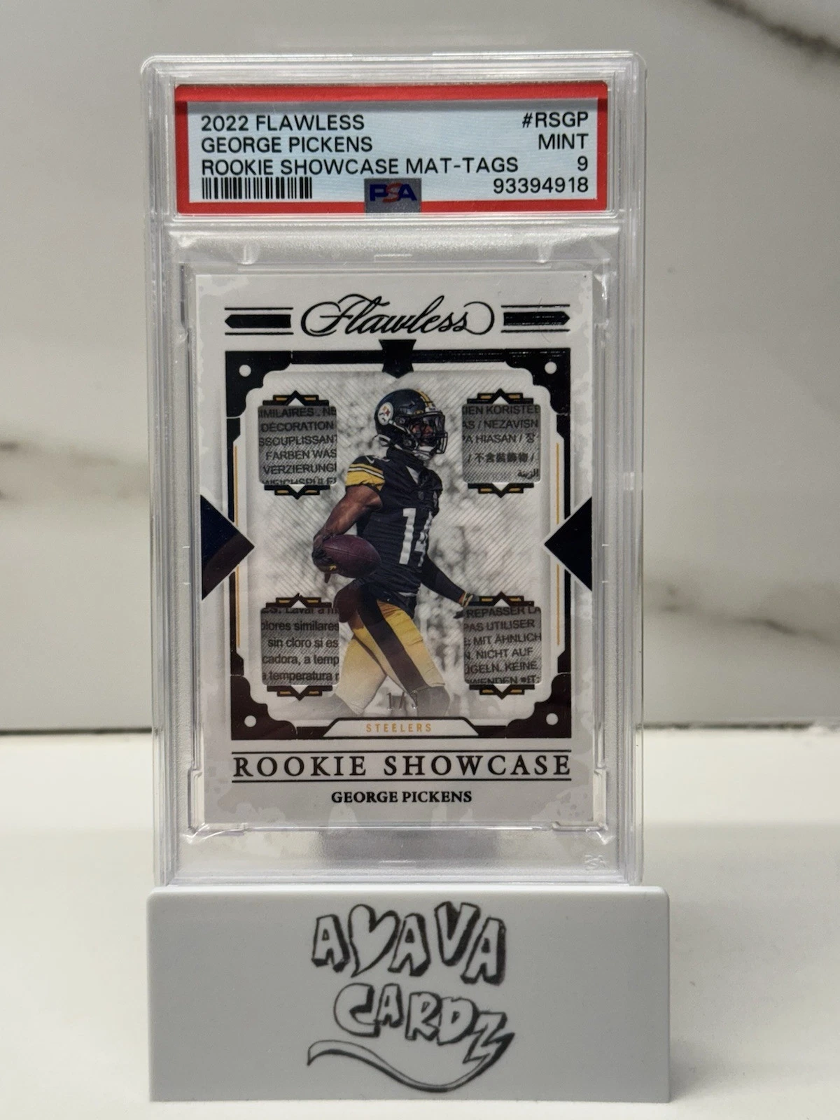 George Pickens Panini Flawless Rookie Showcase Materials #RSGP Tags