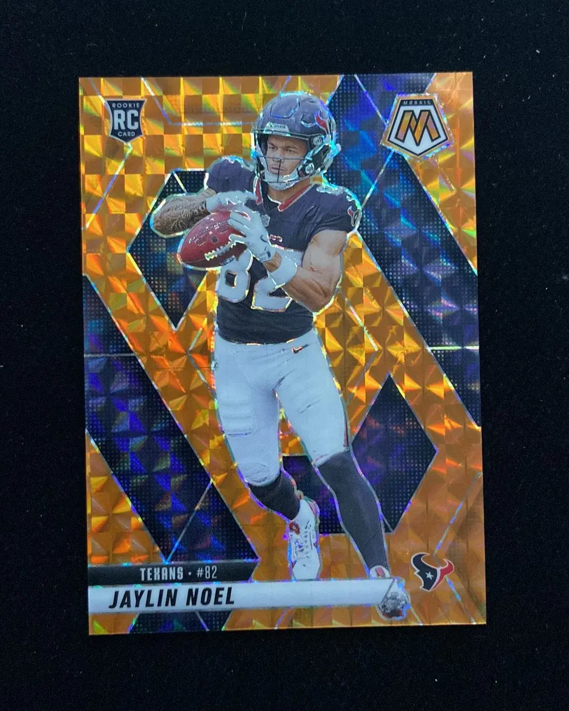 2025 Panini Mosaic Orange #373 Jaylin Noel RC Rookie 15/199 Texans HD