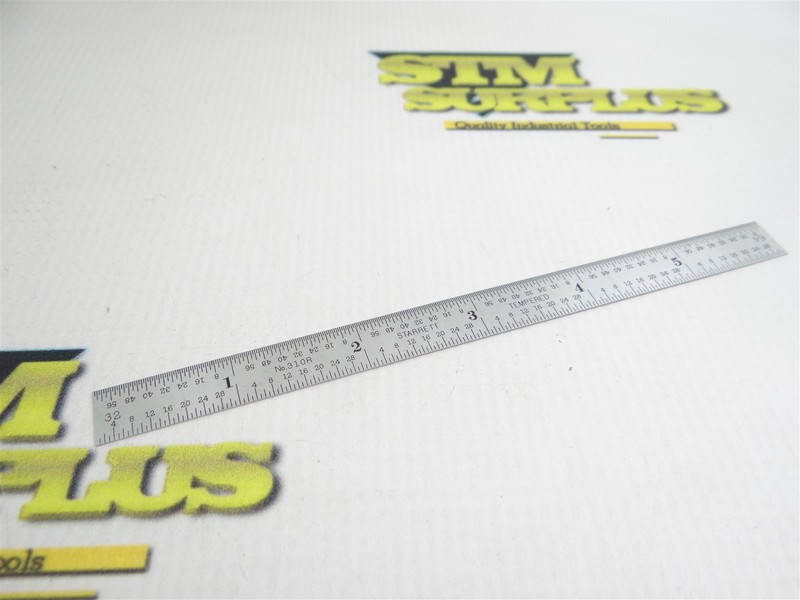 NEW STARRETT 6" TEMPERED STEEL RULE NO. C310R MADE IN USA 