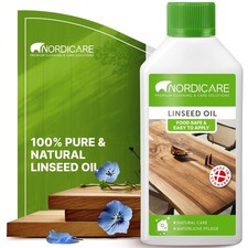 Nordicare Linseed Oil for Wood - 100% Pure & Natural 0.5 l