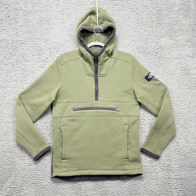 The North Face Hoodie Mens Small Green Fleece 1/2 Zip Pullover Jacket Outdoor