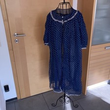 Negligees,original 50er/60er 2lagig, transparente Nylonwäsche, Gr 38/M blau