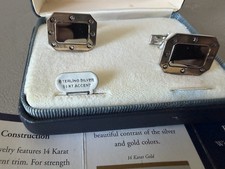 Dolan Bullock Cufflinks Sterling Silver. 14 K...