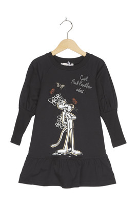 MonnaLisa Kleid Jerseykleid Pink Panther Gr. EU 104 Schwarz Mädchen Neu