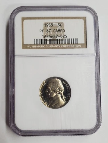 1955 Jefferson Nickel NGC PF67 CAMEO