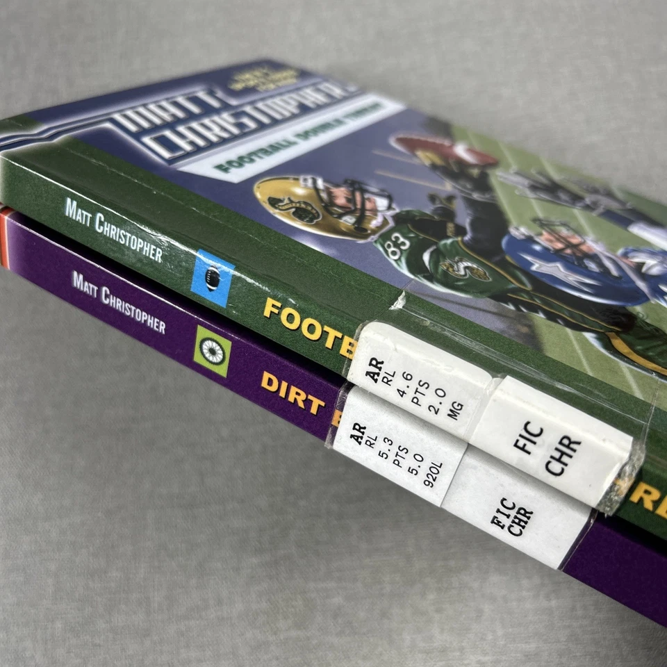 Matt Christopher ~ Football Double & Dirt Bike Runaway 2 Hardcover Book Lot - Image 2 of 4
