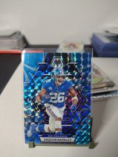 2023 Panini Mosaic - Saquon Barkley #177 Reactive Blue Mosaic Prizm