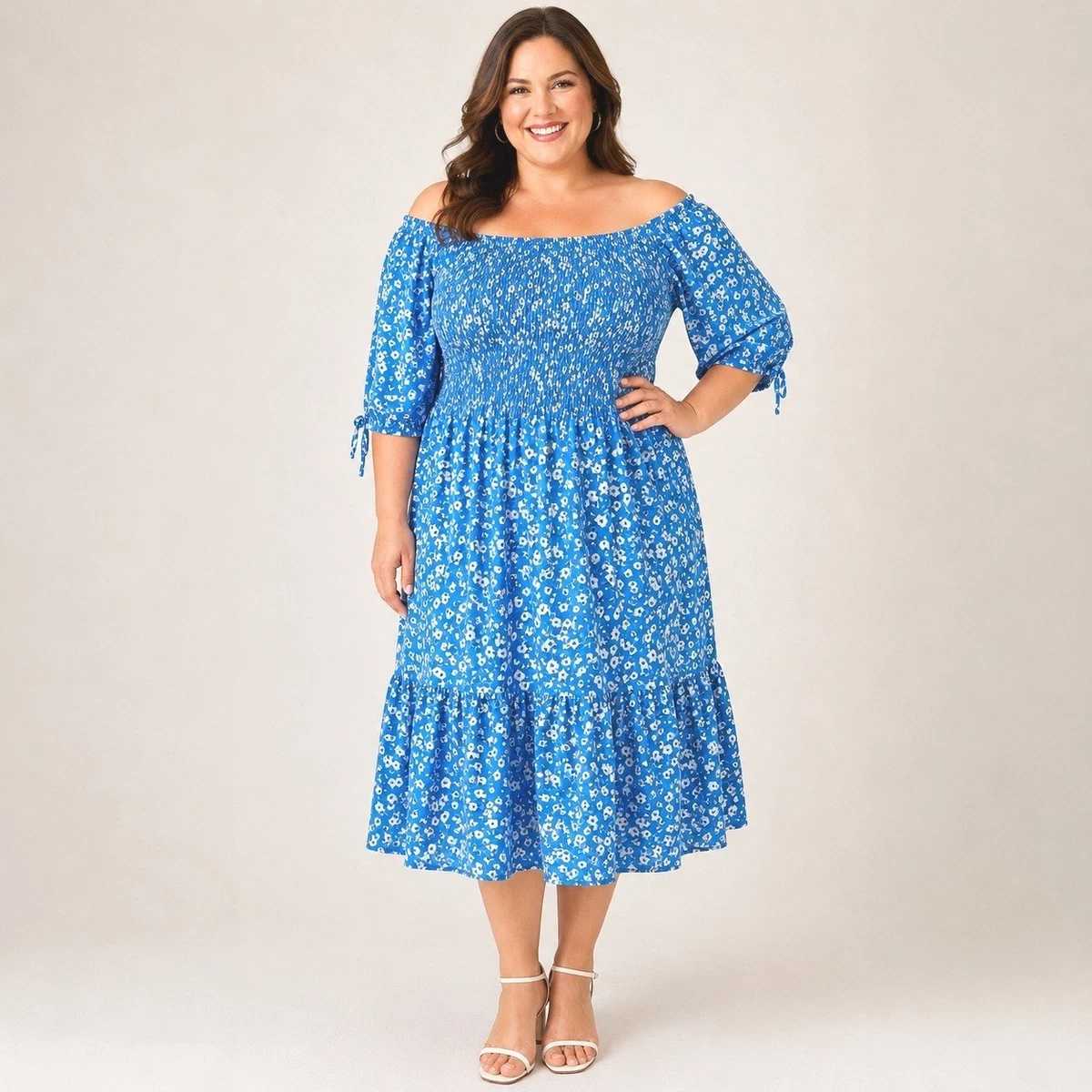 cato plus size cocktail dresses Plus Size Contrast Poplin Hem Dress