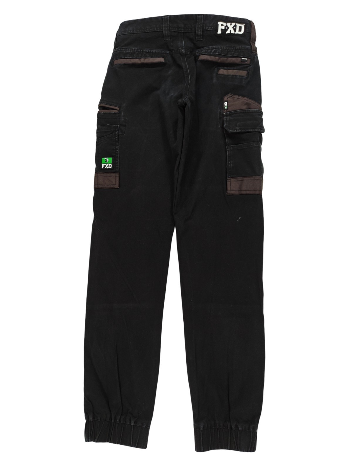 FXD WP4 Cargo Jogger Pants Men's Size 28W 30L Black Work Tradie Cuffed image 3