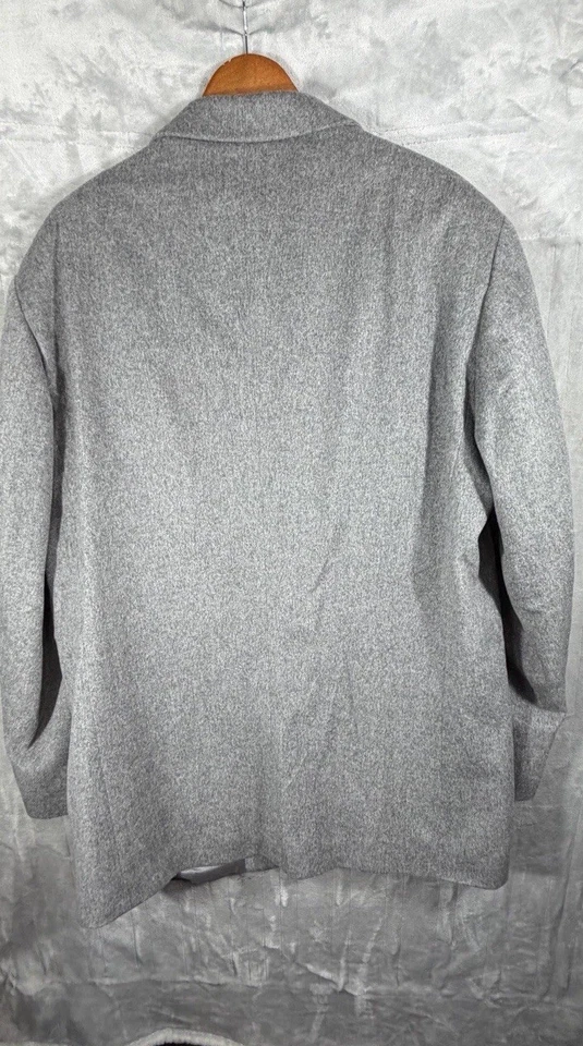 Abrigo deportivo Bachrach 100 % gris cachemir italiano de 3 botones para hombre 44L Foto 2 de 4