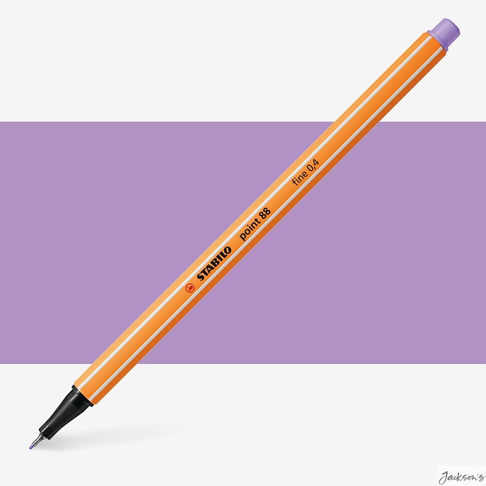 Stabilo Point 88 Fineliner Pen Metal Tip 0.4mm Light Lilac Drawing