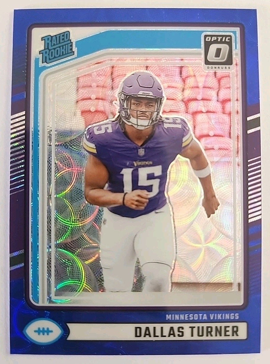 2024 Donruss Optic Dallas Turner Blue Scope Rated Rookie #224 Vikings