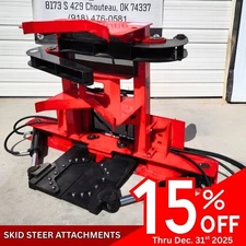 Skid Steer Loader Tree Shear GIYI Hydraulic Attachment Deere CAT