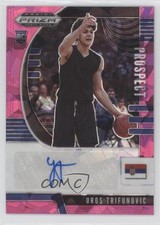 2020 Panini Prizm Draft Picks Prospect Pink Ice Uros Trifunovic #PA-UT Auto ib6