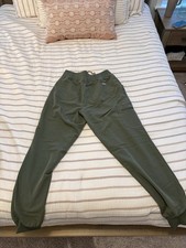 FIGS Men's Scrub Set Green M Zip-Neck Sleeveless Top  Pants Solid Knit