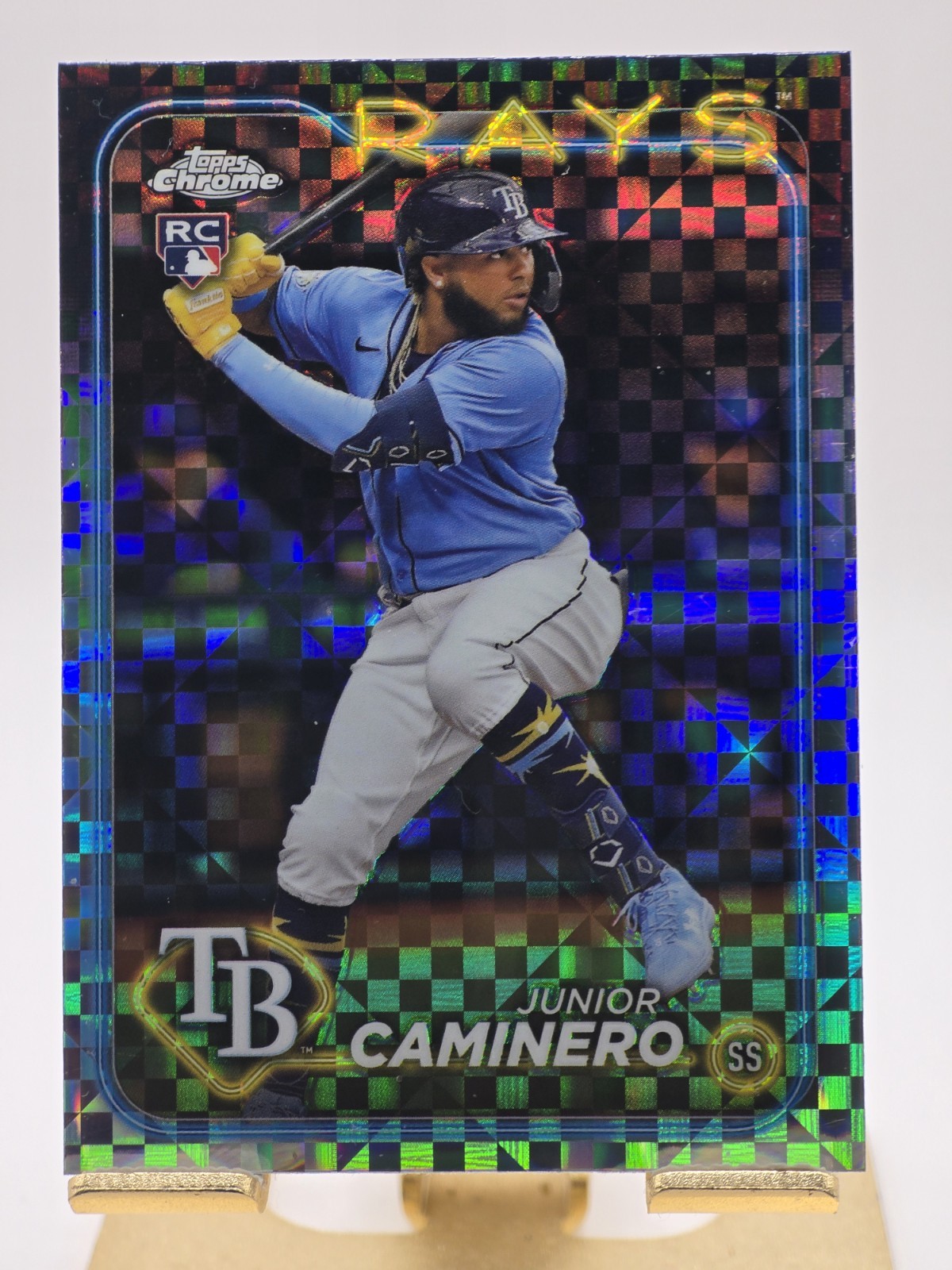 2024 Topps Chrome - X-Fractor #213 Junior Caminero Rookie (RC)