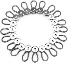20Pcs Metal Elastic Collar Extenders Button Extenders for Shirt Dress Trouser Co