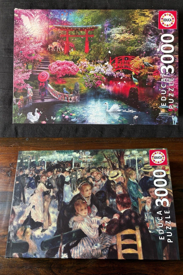 2x EDUCA Puzzle 3000 Teile Tanz im Moulin de la Galette und Japanischer Garten - Bild 1 von 4