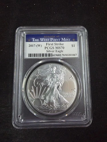 2017-(W) $1 American Silver Eagle PCGS MS70 First Strike Struck at West Point