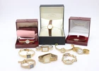 F x10 Ladies Rotary Quartz Wristwatches Inc Gold Tone Not Tested Etc