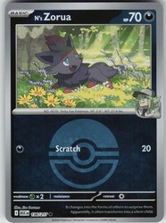 N's Zorua (Poke Ball) 136/217 Reverse Holo Common Ascended Heroes